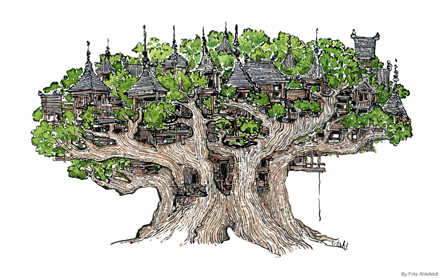 Tree House by Frits AhlefeldtÂ in Denmark