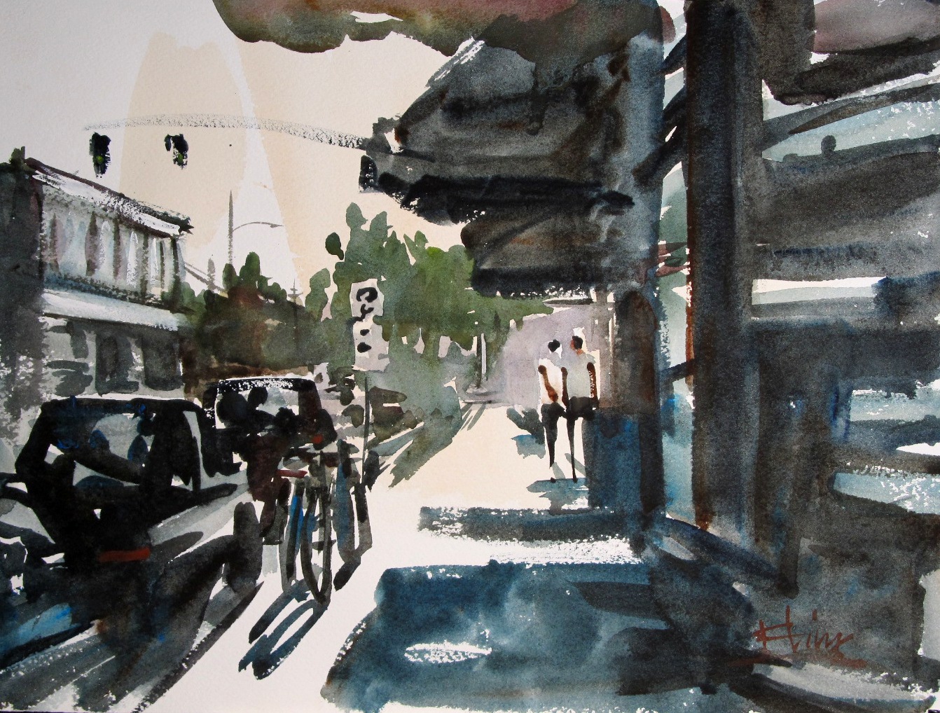 Summer Sidewalk by Steve Kleier in Portland, Oregon