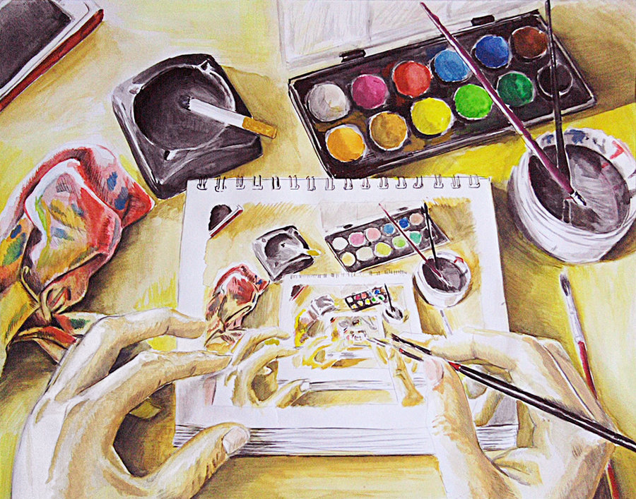 Watercolor by Mehmet Güler in Sakarya, Turkey