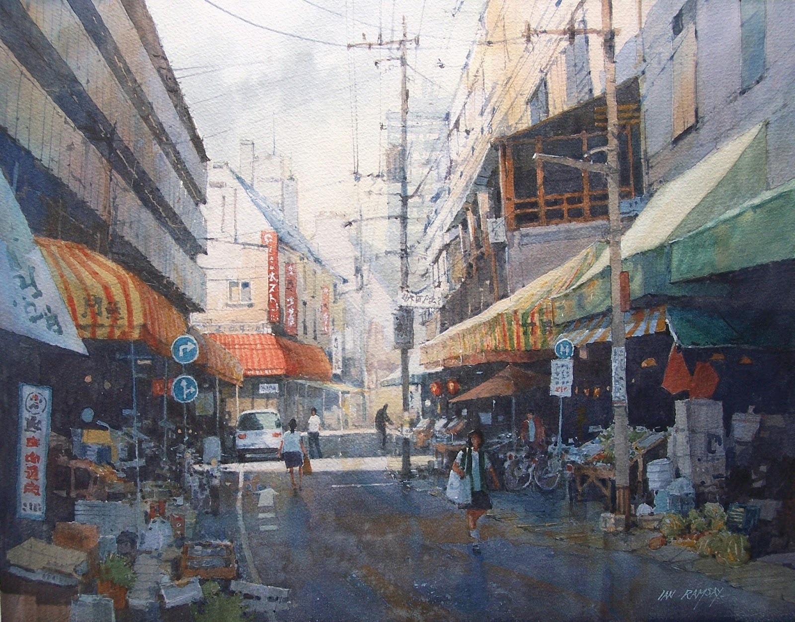 Early Morning Market, Shimonoseki, Japan by Ian Ramsay in Murray, Utah
