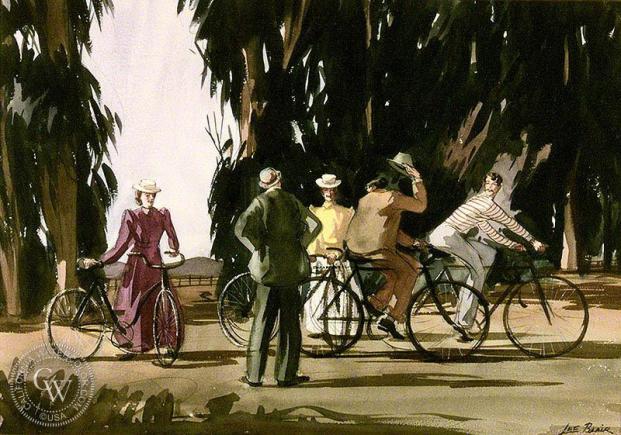 Bicycling in Lincoln Park by Lee Blair