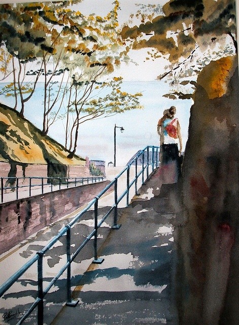 Down to the beach by Rod Buckle in England.