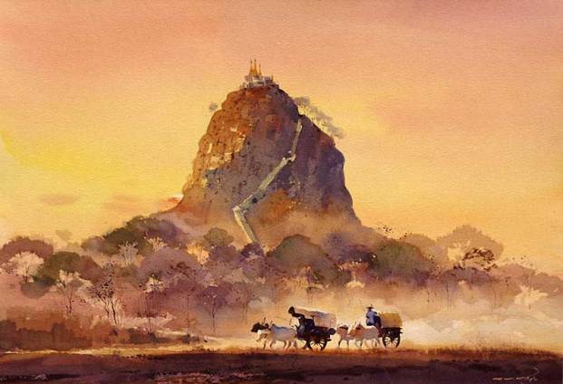 Mt. Popa by Myoe Win Aung in Myanmar.