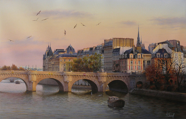 Crpuscule sur Paris by Thierry Duval in Paris, France