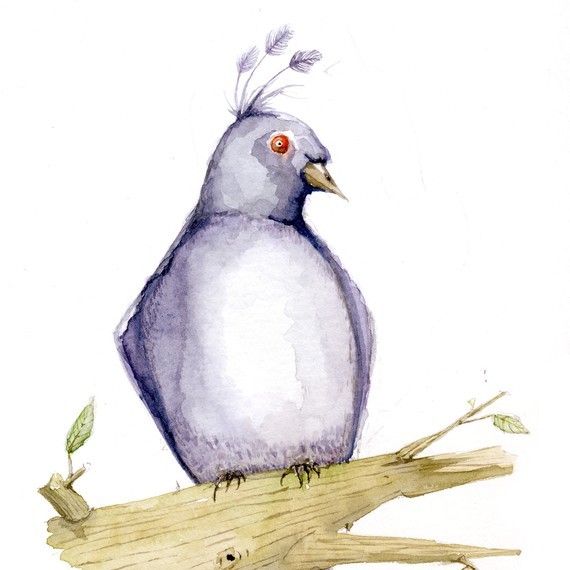 ORIGINAL Bird watercolor painting by ‘illumino’ on Etsy in Lithuania.
