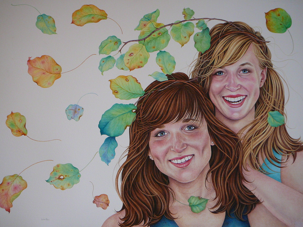 Portrait with leaves by Andrea Akers in Danville, Kentucky.