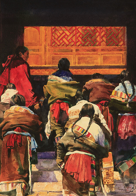 Pilgrims (sketch) by Tianya Zhou in Shenzhen Special Zone, 518020, China.