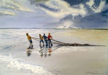 Boys & Jetsam at Cumberland Island, GA by Gregg Bauer in Atlanta, Georgia