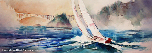 Sailing to Deception Pass by Michael David Sorensen in Vancouver, Washington.
