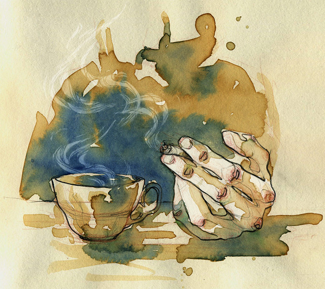 Coffee and Watercolors by Adara Snchez Anguiano in Spain.